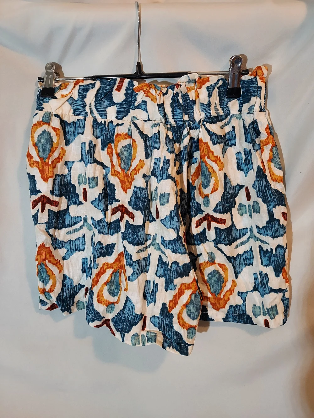 Christian Siriano NY Linen Blend Boho Ikat Shorts With Pockets - S - Picture 2 of 7